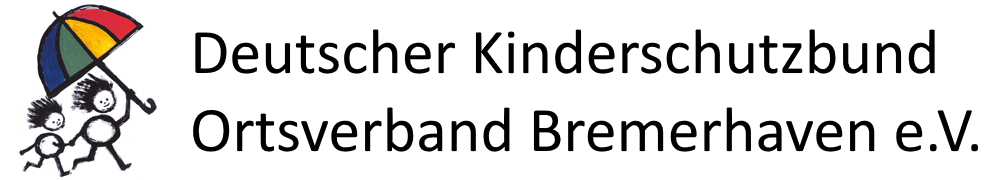 Logo des Kinderschutzbund. Zwei Personen unter einem bunten Schirm